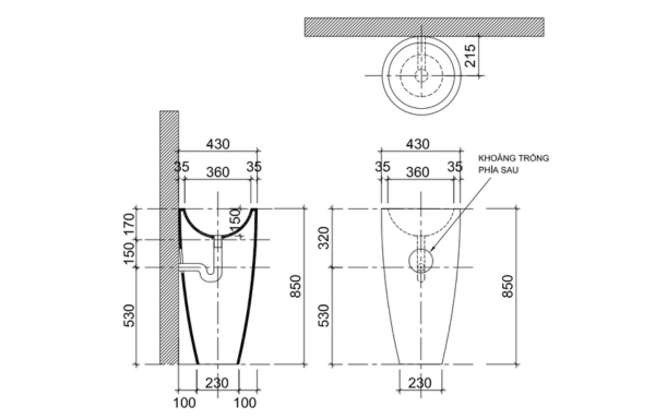 Chậu Rửa Đặt Sàn P.27.320 4 Chậu rửa đặt sàn P.27.320