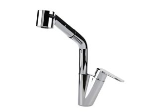 Vòi Rửa Bát Nóng Lạnh Dây Rút Cổ Ngắn