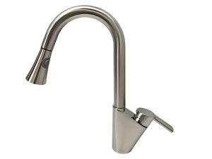 Vòi Rửa Bát Nóng Lạnh Cổ Cao Dây Rút