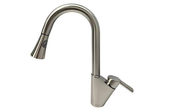 Vòi Rửa Bát Nóng Lạnh Cổ Cao Dây Rút 4 Vòi Rửa Bát Nóng Lạnh Cổ Cao Dây Rút