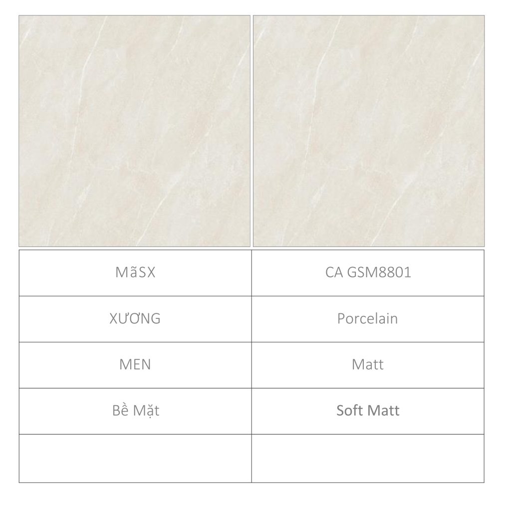 Gạch California CA GSM8801 – Porcelain Bề Mặt Soft Matt
