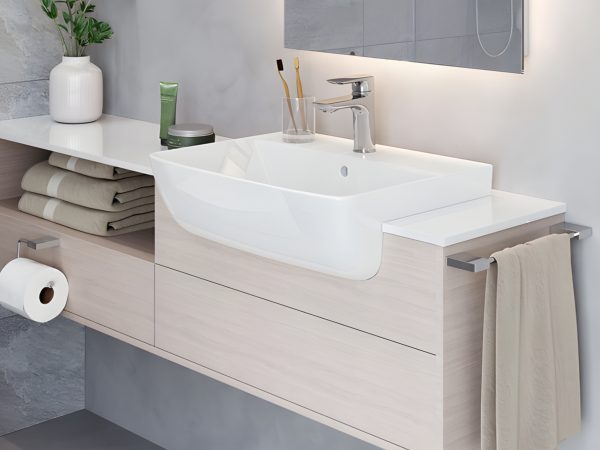 CHẬU RỬA BÁN ÂM BÀN AL-345V(EC/FC)